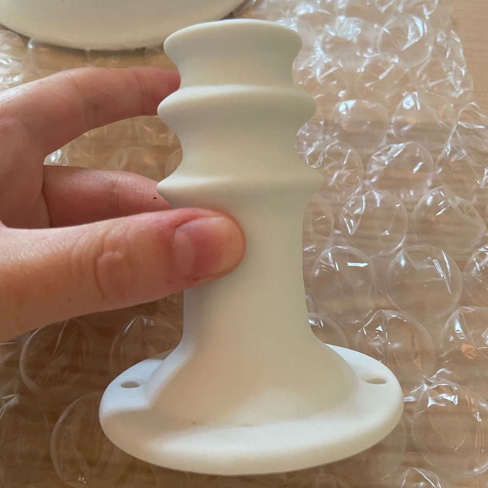 Alix D. Reynis MEDIUM WHITE PORCELAIN WALL PEG FOR WALL LAMPS.